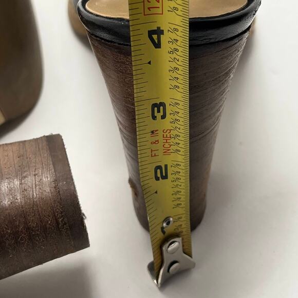 Cole Haan Women's Leather Black Wrey Open Toe Sling Bootie Stacked Heel Size 9.5 - Picture 8 of 11